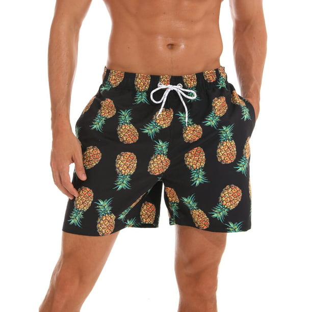Mens Cartoon Animals Summer Holiday Quick-Drying Swim Trunks Beach Shorts Board Shorts 